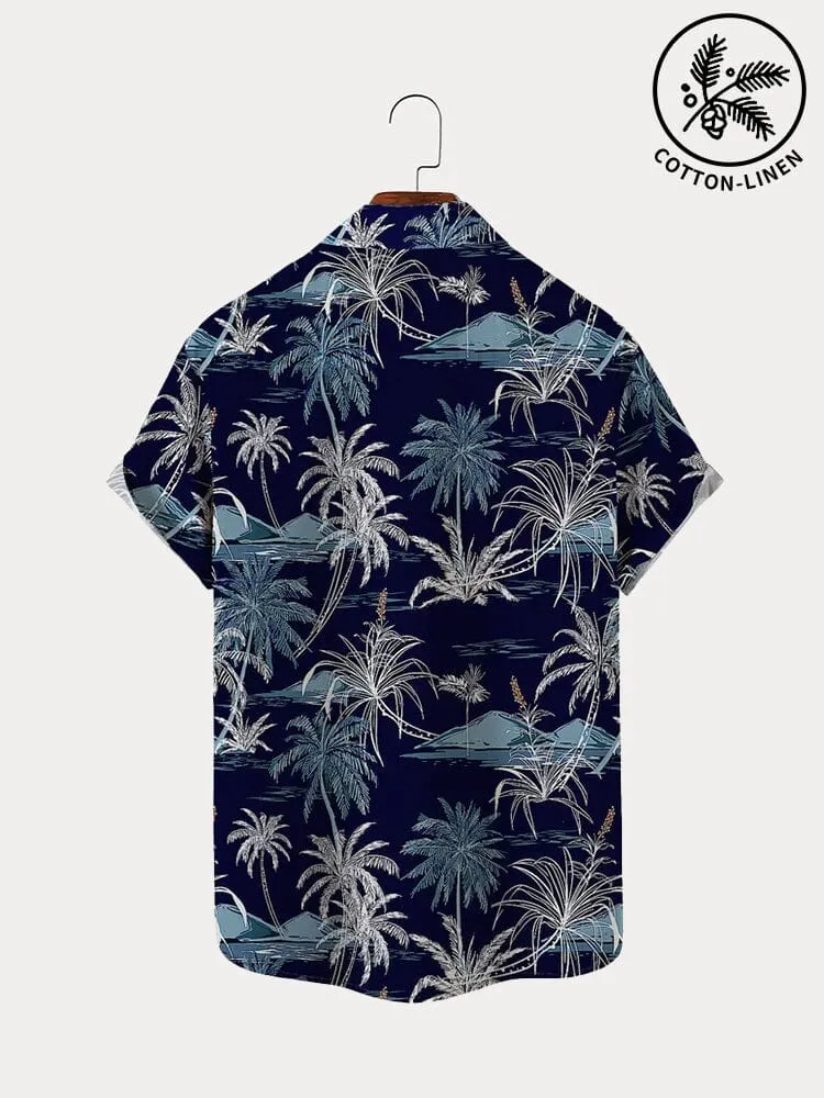 Hawaiian Style Printed Cotton Linen Shirt sold by Coofandy product image thumbnail 5