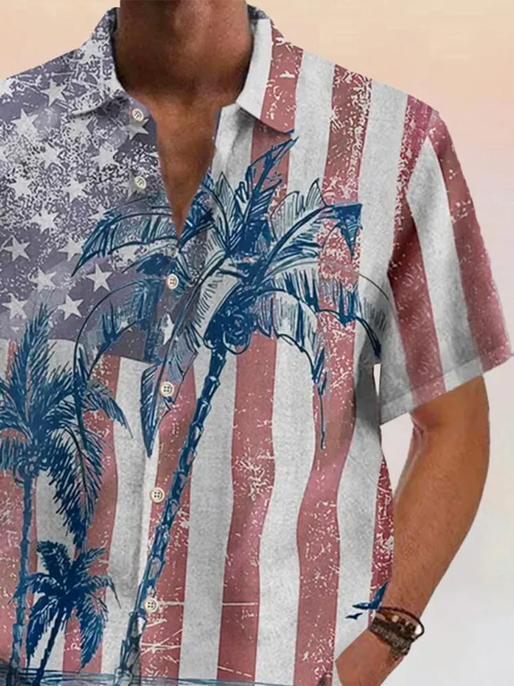 Hawaiian Graphic Cotton Linen Shirt sold by Coofandy product image thumbnail 3