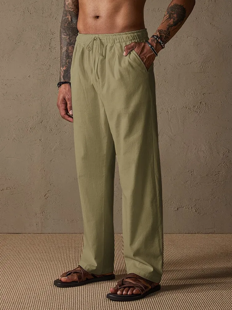 Casual Loose Fit Cotton Linen Straight Pants sold by Coofandy product image thumbnail 5