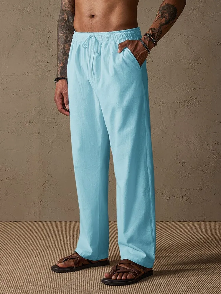 Casual Loose Fit Cotton Linen Straight Pants sold by Coofandy product image thumbnail 4