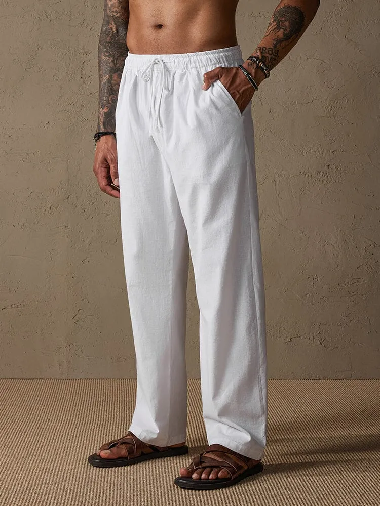 Casual Loose Fit Cotton Linen Straight Pants sold by Coofandy