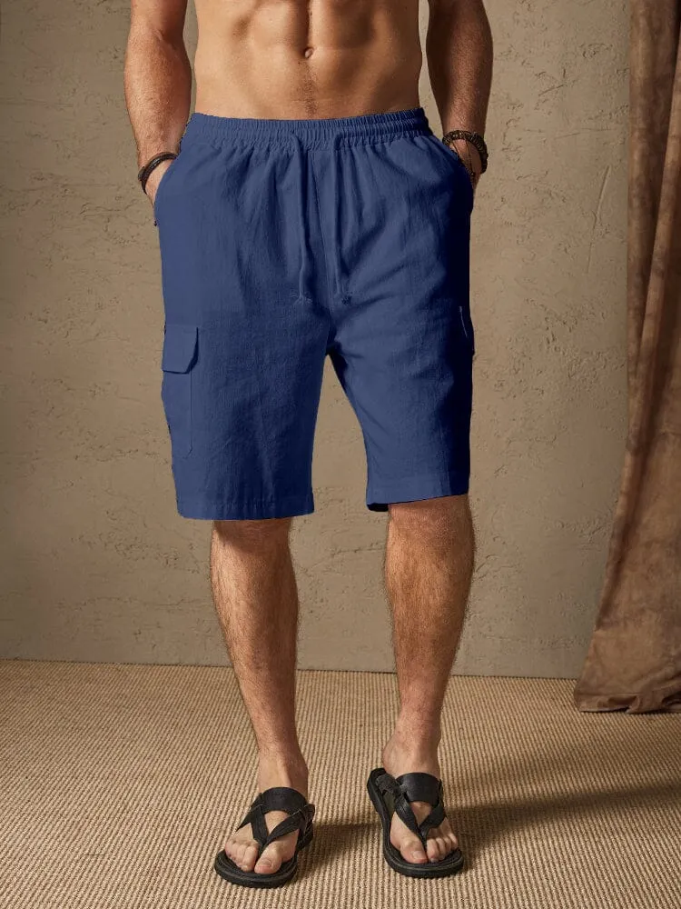 Linen Style Casual Shorts with Pockets sold by Coofandy product image thumbnail 5