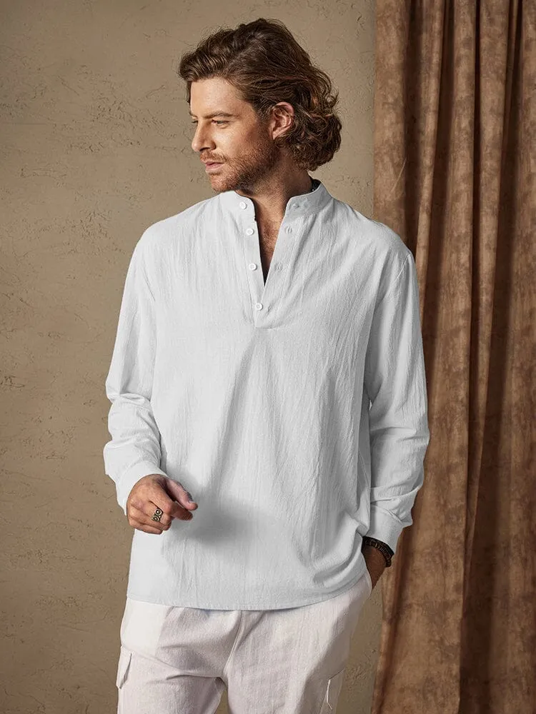 Casual Loose Fit Lightweight Cotton Linen Shirt sold by Coofandy product image thumbnail 4