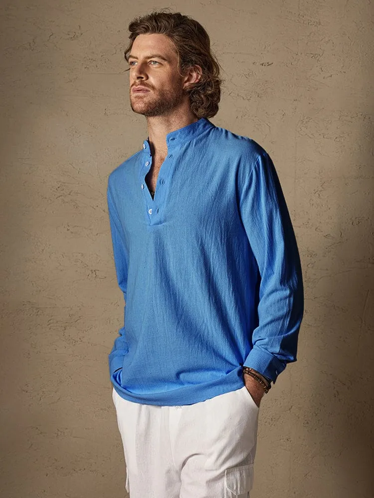 Casual Loose Fit Lightweight Cotton Linen Shirt sold by Coofandy product image thumbnail 5