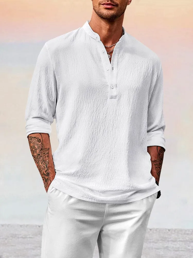 Cozy Lightweight Cotton Linen Button Shirt sold by Coofandy product image thumbnail 4