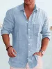 Cotton Linen Long Sleeve Shirt sold by Coofandy