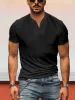 Loose Fit V-neck Short Sleeves T-shirt sold by Coofandy