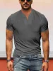 Loose Fit V-neck Short Sleeves T-shirt sold by Coofandy