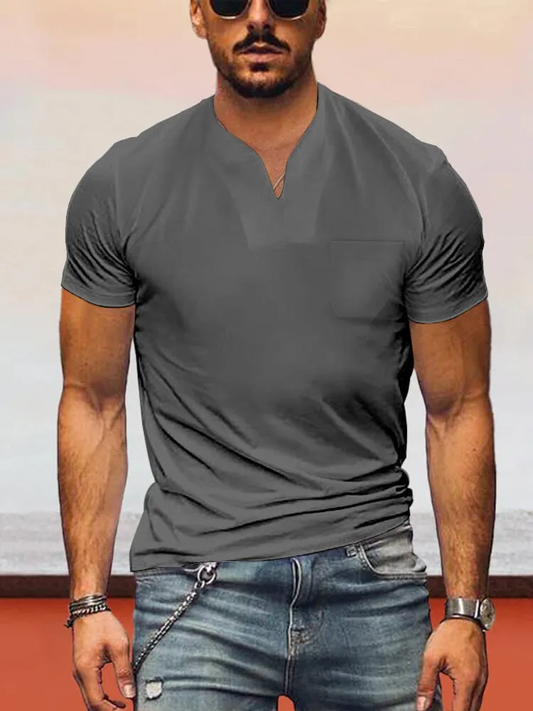 Loose Fit V-neck Short Sleeves T-shirt sold by Coofandy product image thumbnail 5