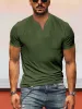 Loose Fit V-neck Short Sleeves T-shirt sold by Coofandy
