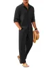 2 Piece Linen Style Long Sleeve Beach Vacation Outfits (US Only) sold by Coofandy