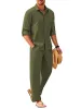 2 Piece Linen Style Long Sleeve Beach Vacation Outfits (US Only) sold by Coofandy
