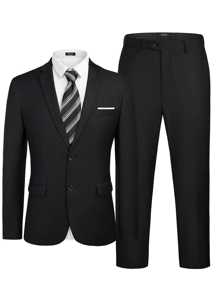 2 Piece Suits Set Slim Fit Tuxedo Jacket Suits (US Only) sold by Coofandy product image thumbnail 2