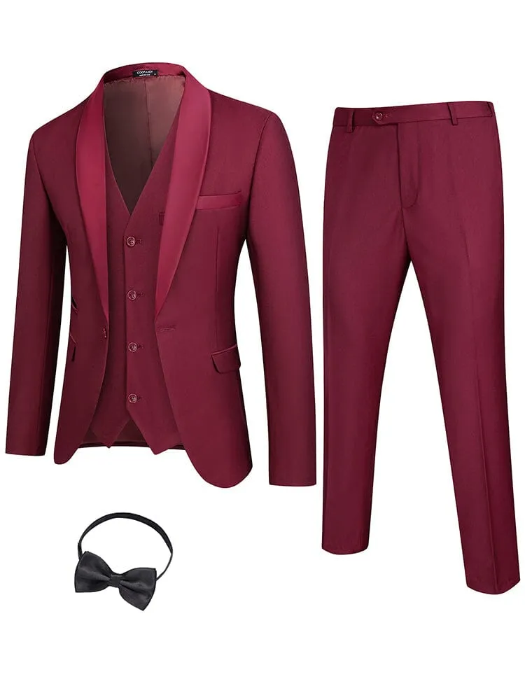 4 Pieces Suit Shawl Lapel Tuxedo Slim Fit Set (US Only) sold by Coofandy product image thumbnail 3
