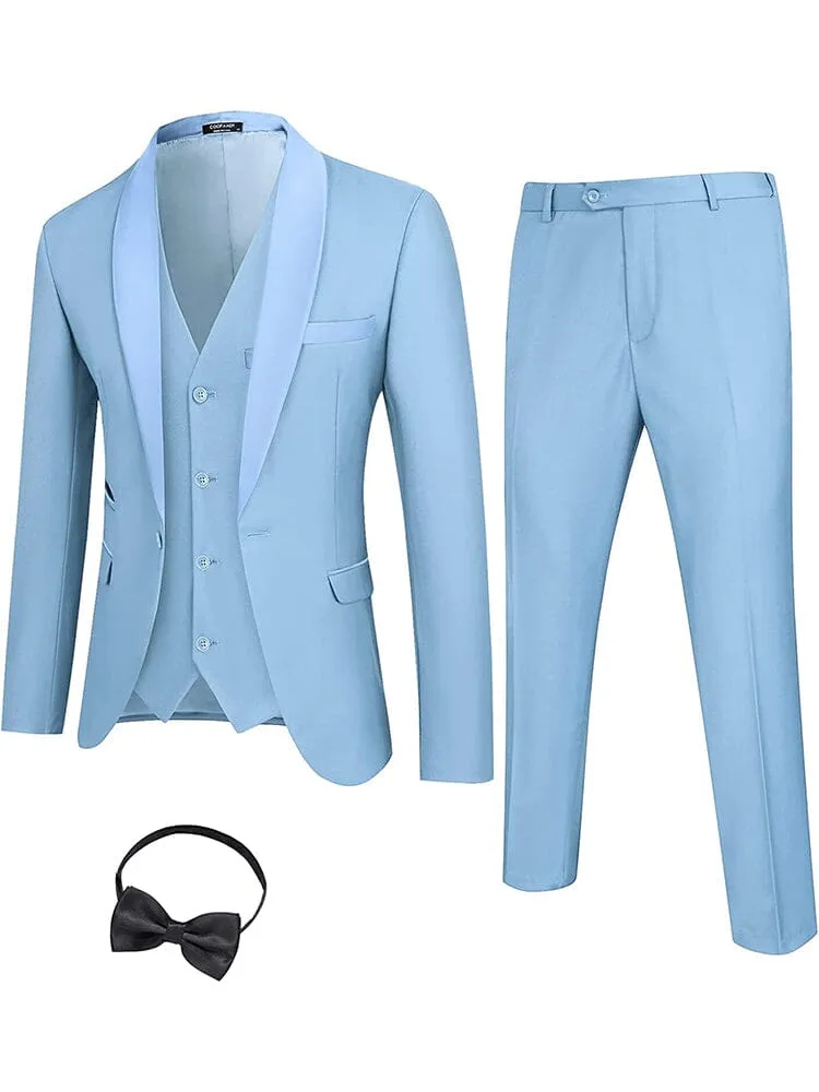 4 Pieces Suit Shawl Lapel Tuxedo Slim Fit Set (US Only) sold by Coofandy product image thumbnail 2