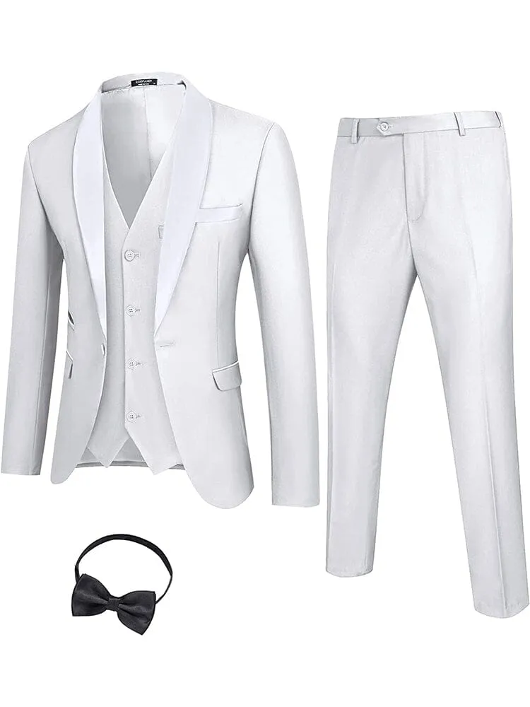 4 Pieces Suit Shawl Lapel Tuxedo Slim Fit Set (US Only) sold by Coofandy