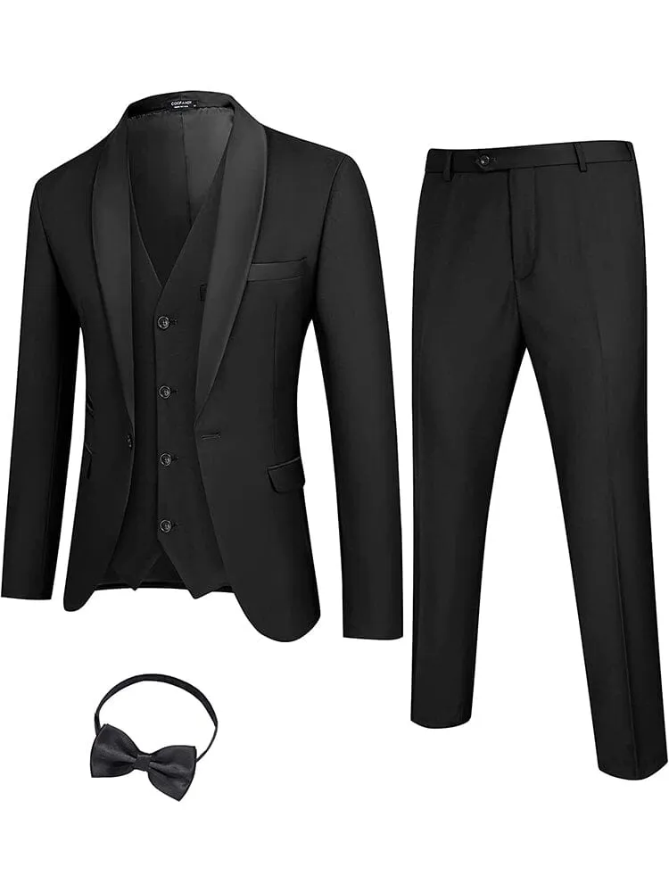4 Pieces Suit Shawl Lapel Tuxedo Slim Fit Set (US Only) sold by Coofandy product image thumbnail 5