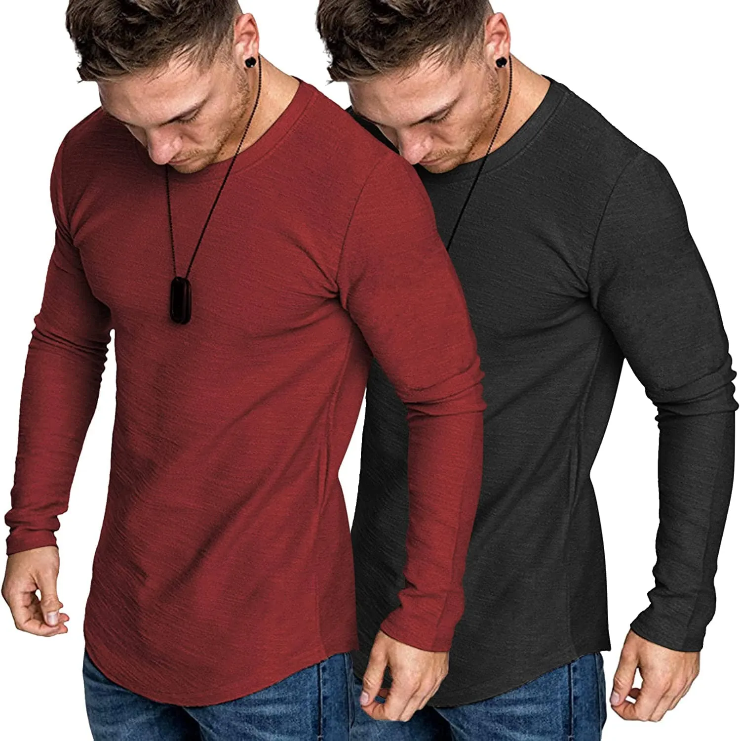 2-Pack Muscle Fitted Workout T-Shirt (US Only) sold by Coofandy