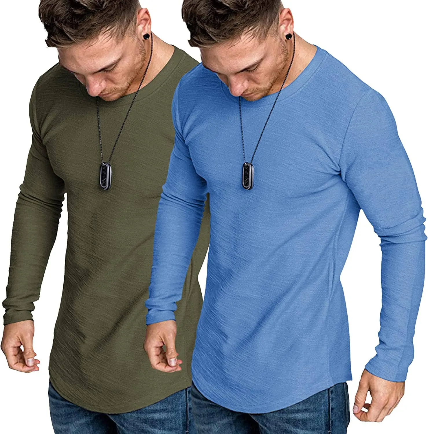 2-Pack Muscle Fitted Workout T-Shirt (US Only) sold by Coofandy product image thumbnail 2
