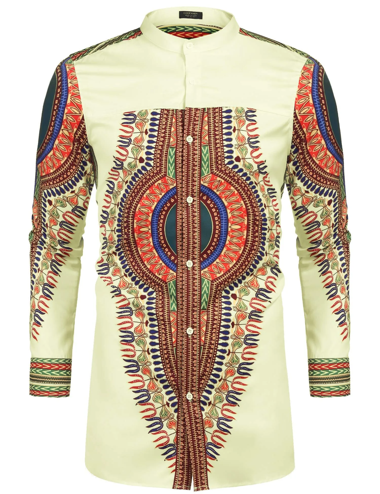 Casual Ethnic Graphic Long Shirt (US Only) sold by Coofandy product image thumbnail 3