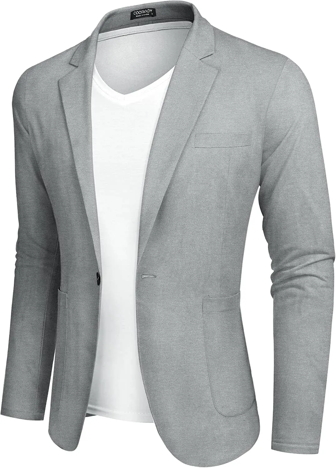 Casual Regular Fit Lightweight Linen Blazer (US Only) sold by Coofandy product image thumbnail 2