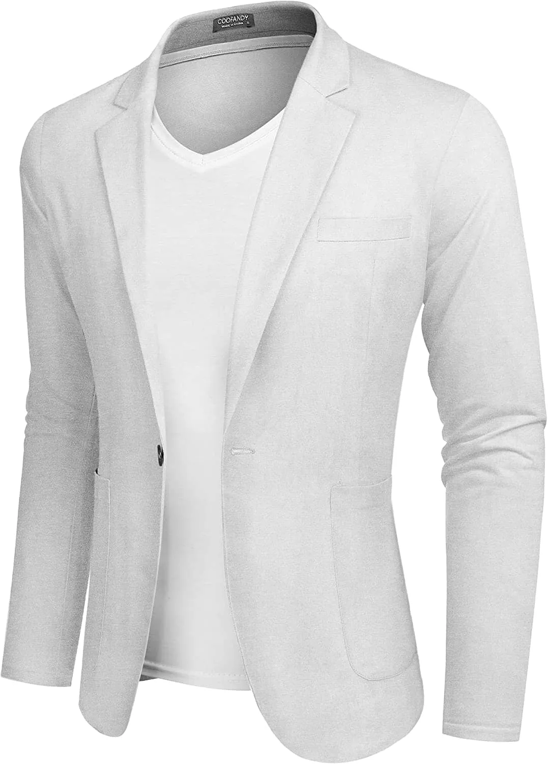 Casual Regular Fit Lightweight Linen Blazer (US Only) sold by Coofandy product image thumbnail 4