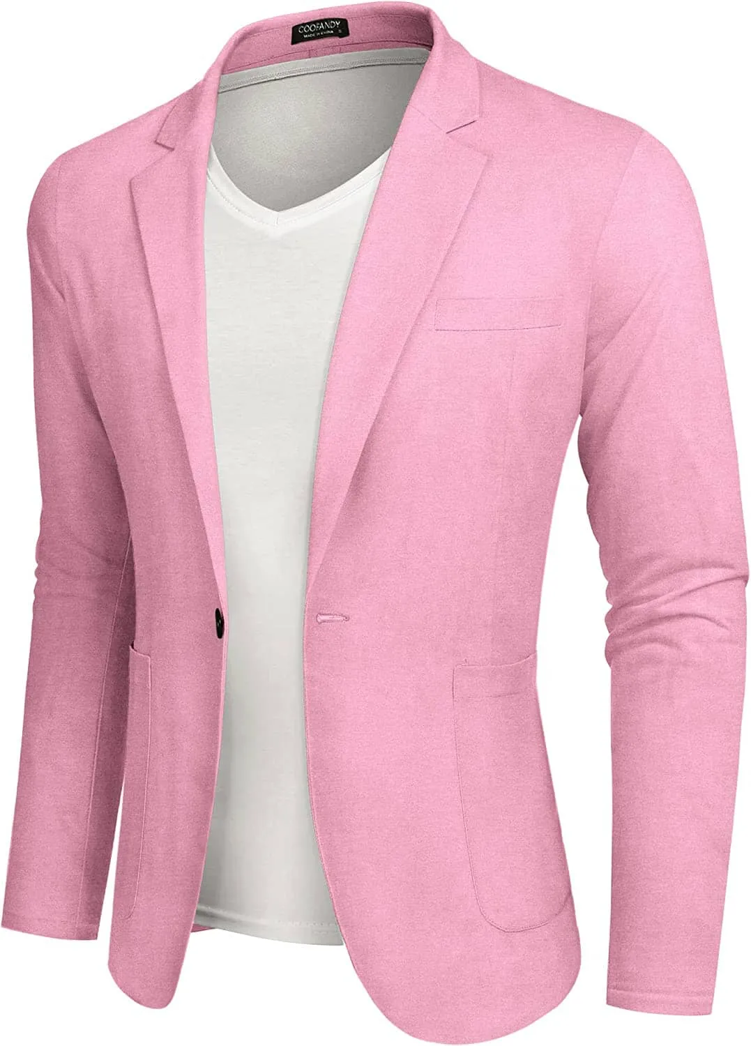 Casual Regular Fit Lightweight Linen Blazer (US Only) sold by Coofandy product image thumbnail 3