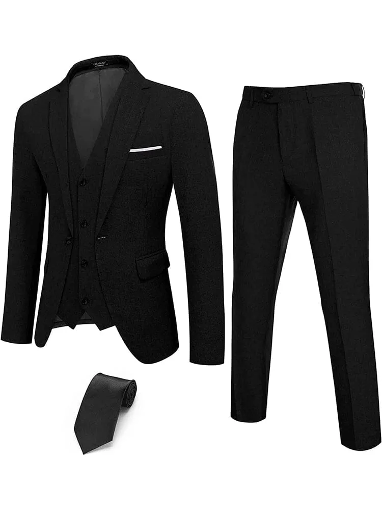 4-Piece One Button Blazer Suit Sets (US Only) sold by Coofandy product image thumbnail 3