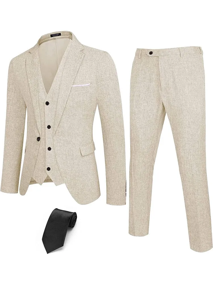 4-Piece One Button Blazer Suit Sets (US Only) sold by Coofandy product image thumbnail 5