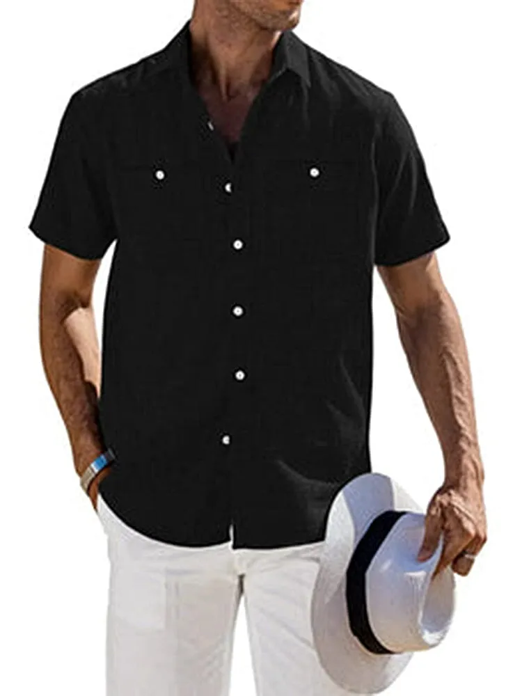 Casual Button Down Solid Linen Shirt (US Only) sold by Coofandy product image thumbnail 2