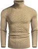 Slim Twist Pattern Turtleneck Knit Sweater (US Only) sold by Coofandy