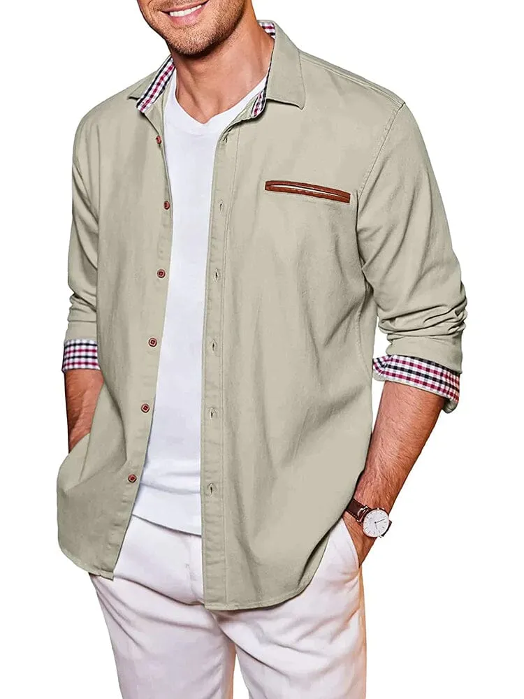 Casual Button Denim Shirt (US Only) sold by Coofandy product image thumbnail 2
