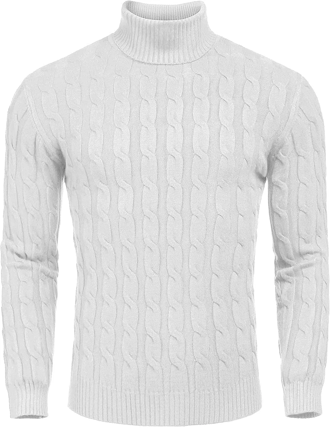 Slim Fit Turtleneck Twisted Knitted Pullover Sweater (US Only) sold by Coofandy product image thumbnail 2