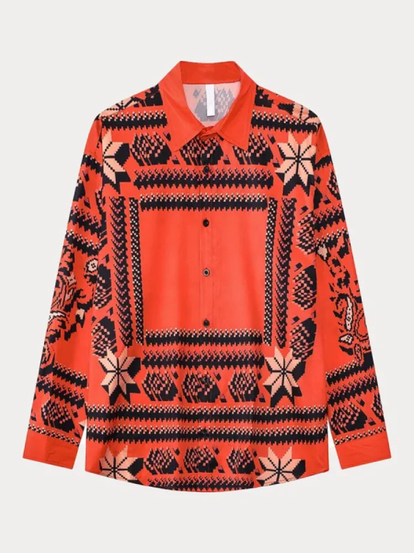 Vintage Graphic Button Shirt sold by Coofandy