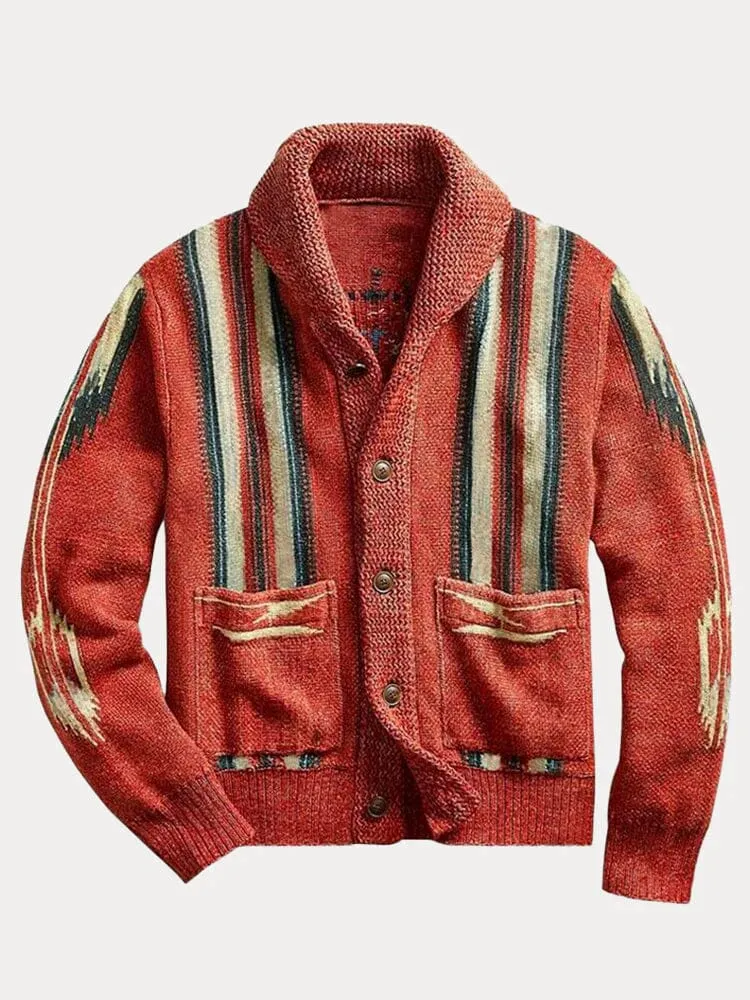 Vintage Graphic Sweater Coat sold by Coofandy