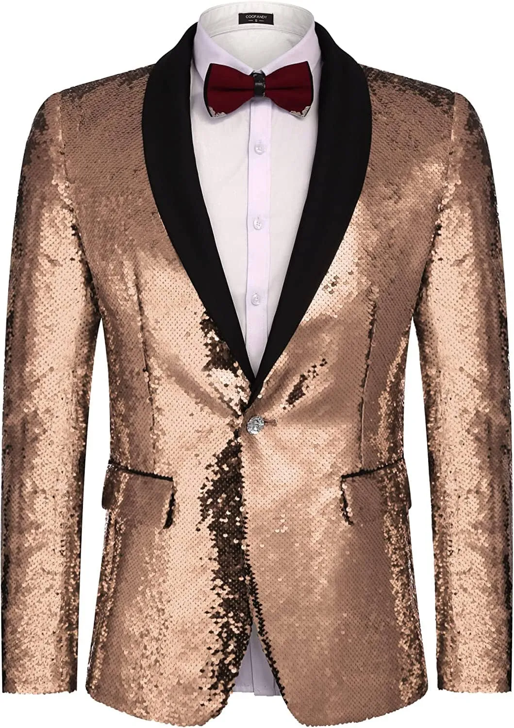 Shiny Sequin Blazer Tuxedo Suit (US Only) sold by Coofandy product image thumbnail 4