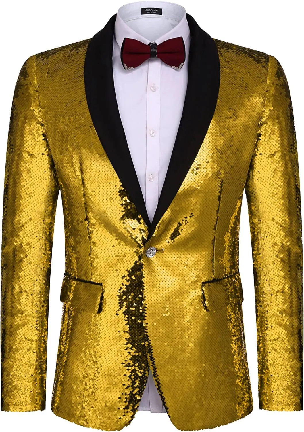 Shiny Sequin Blazer Tuxedo Suit (US Only) sold by Coofandy product image thumbnail 5