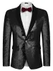 Shiny Sequin Blazer Tuxedo Suit (US Only) sold by Coofandy