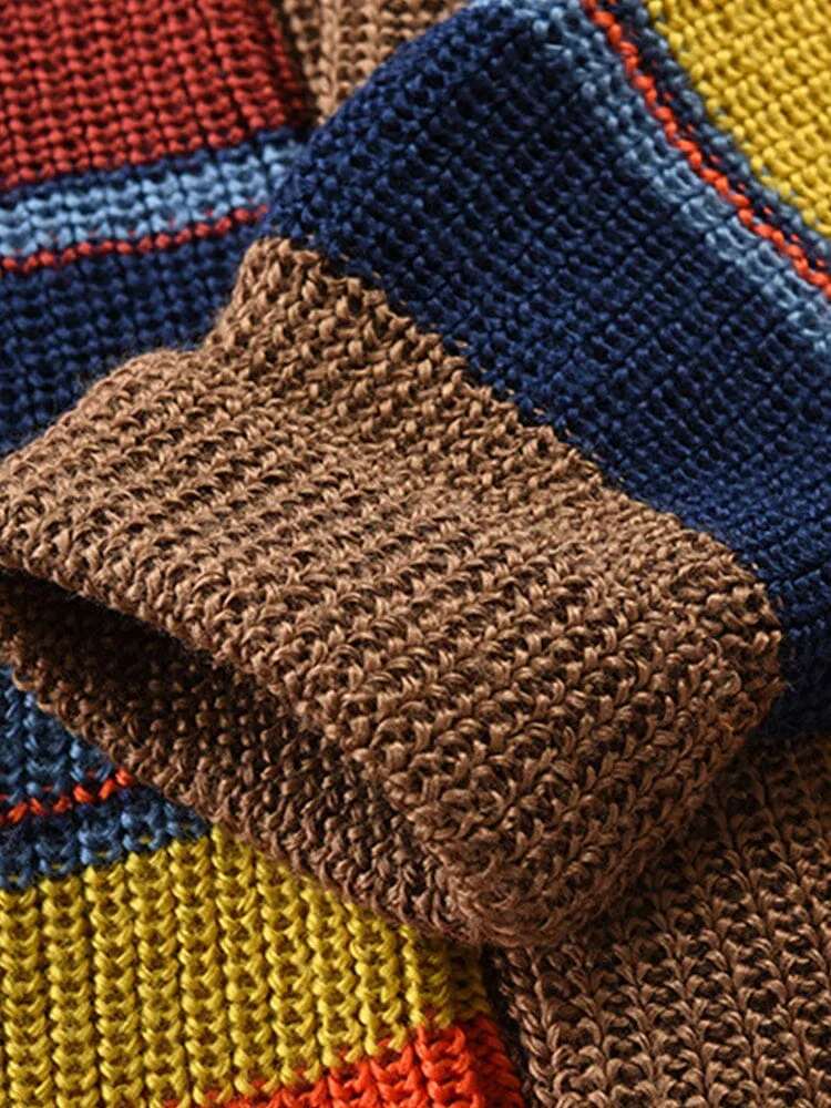 Multicolor Lapel Neck Sweater Coat sold by Coofandy product image thumbnail 5