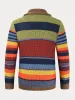 Multicolor Lapel Neck Sweater Coat sold by Coofandy