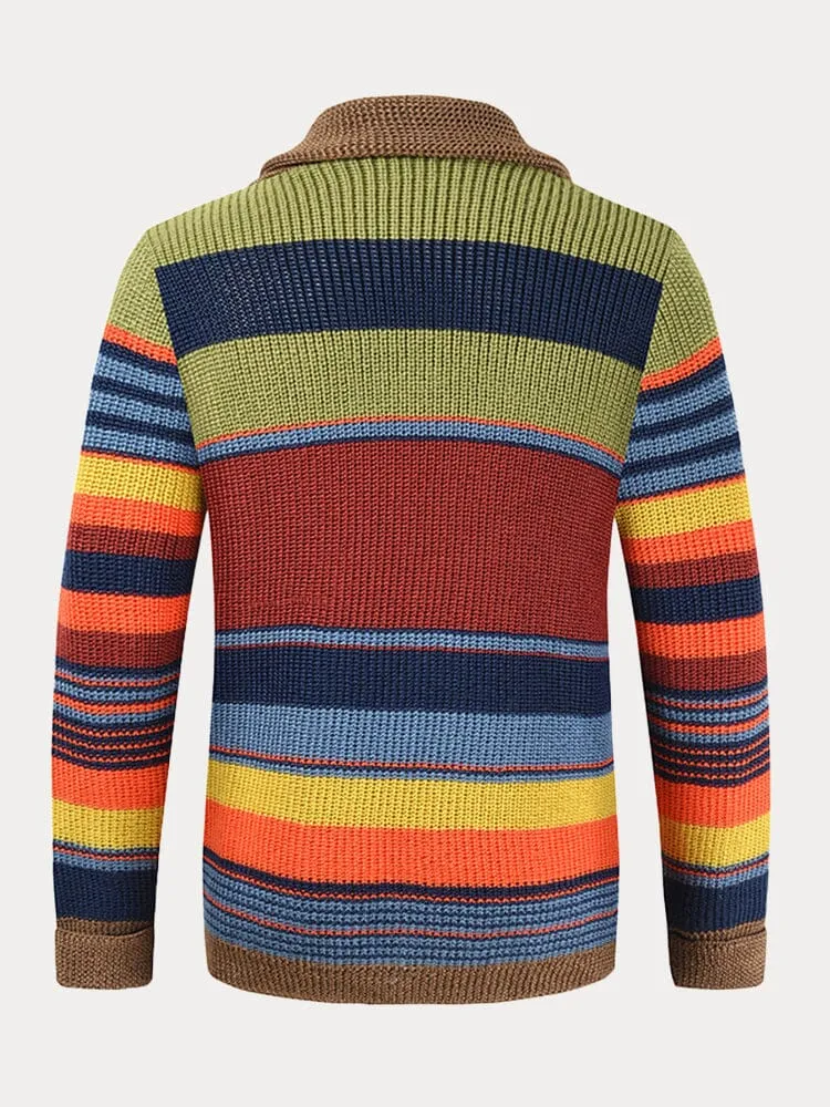 Multicolor Lapel Neck Sweater Coat sold by Coofandy product image thumbnail 2