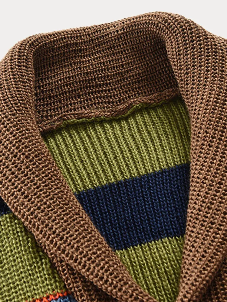 Multicolor Lapel Neck Sweater Coat sold by Coofandy product image thumbnail 3