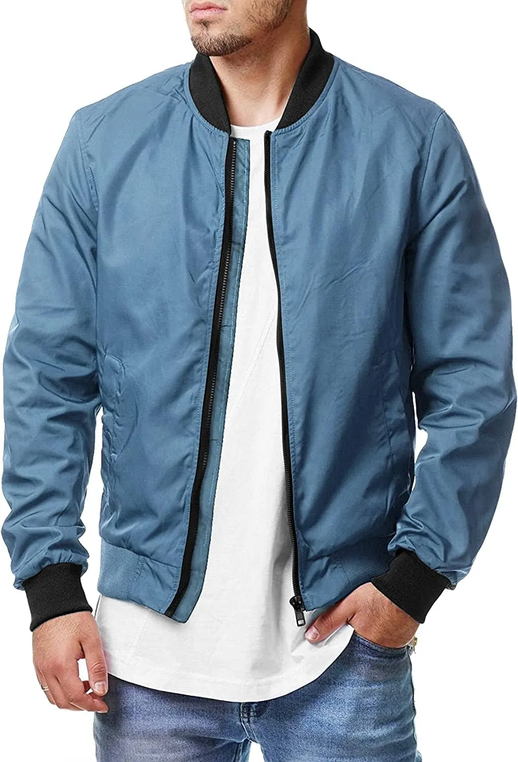 Casual Soft Shell Flight Windbreaker Coat (US Only) sold by Coofandy