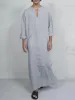 Linen One-Piece Hexagonal Pocket Long Shirt sold by Coofandy