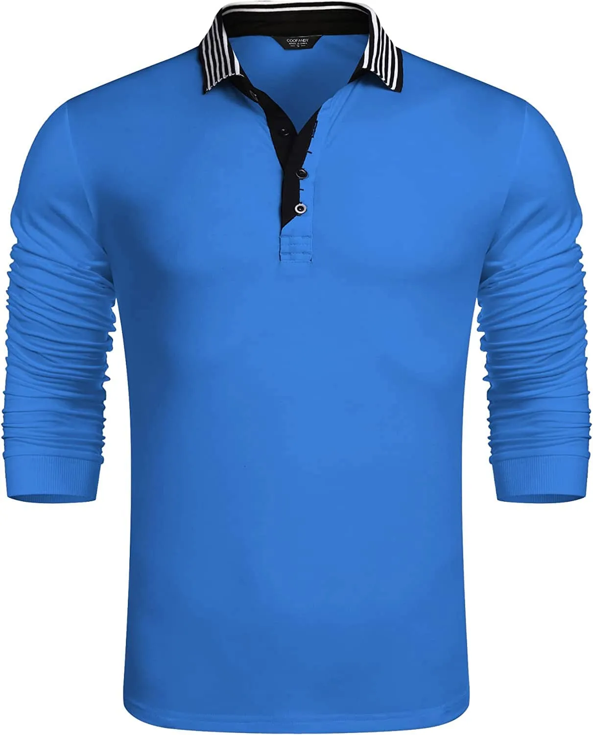 Slim Fit Cotton Polo Shirt (US Only) sold by Coofandy product image thumbnail 4