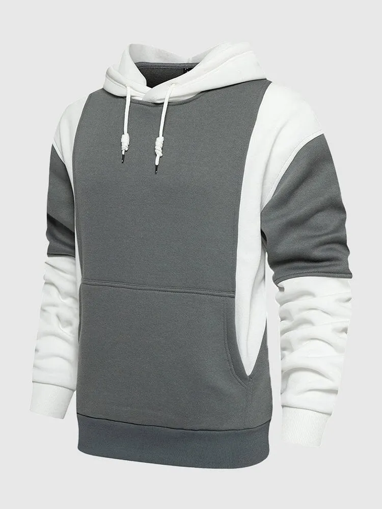 Color Blocking Fashion Casual Hoodie sold by Coofandy product image thumbnail 4