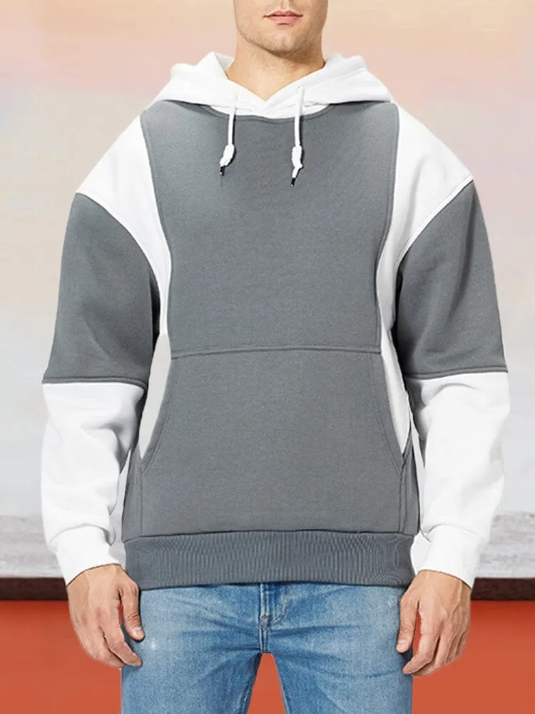 Color Blocking Fashion Casual Hoodie sold by Coofandy