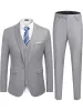 Wedding Formal Prom 3 Piece Slim Fit Tuxedo Suit Set (US Only) sold by Coofandy