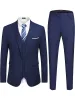 Wedding Formal Prom 3 Piece Slim Fit Tuxedo Suit Set (US Only) sold by Coofandy