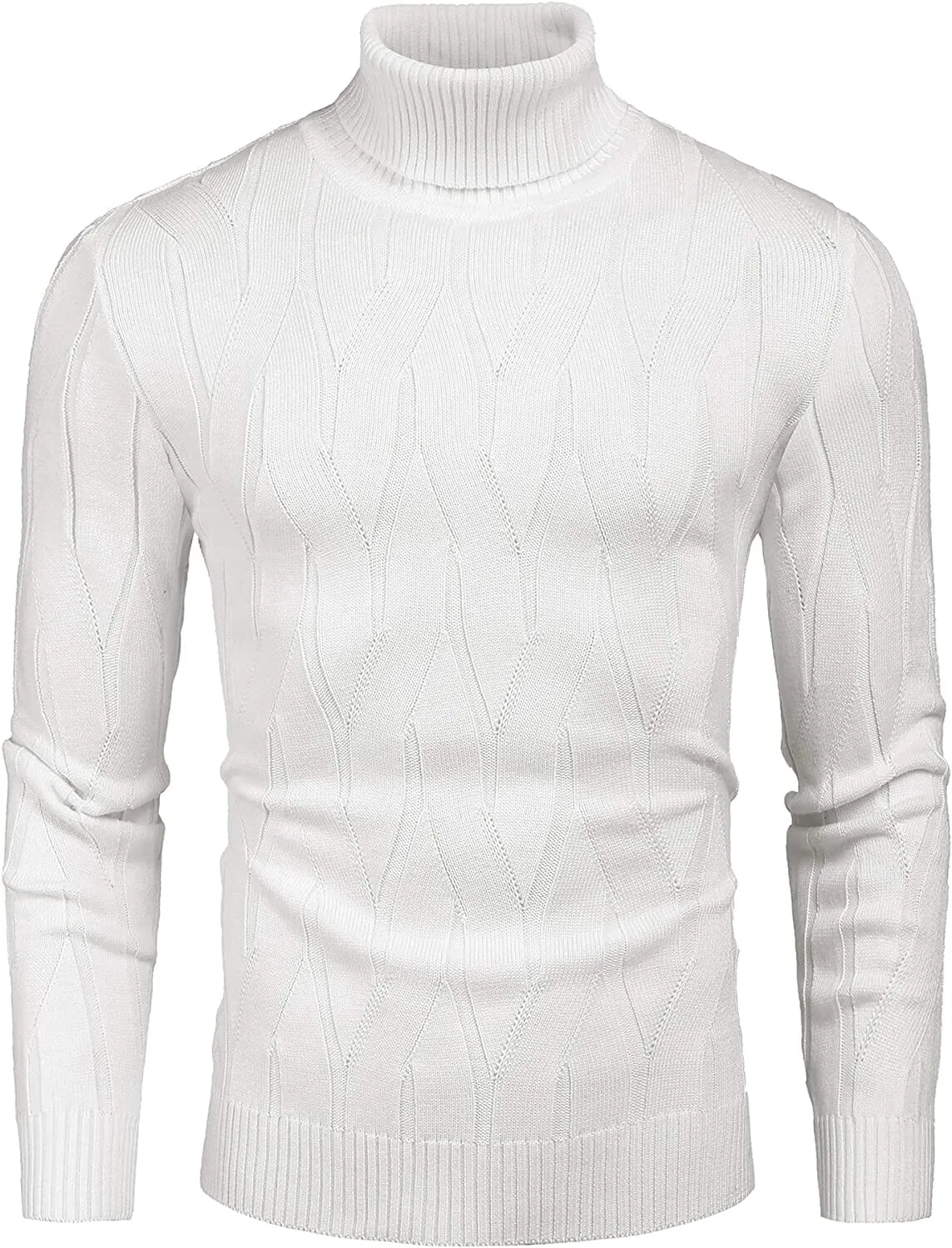 Slim Fit Turtleneck Knitted Pullover Sweaters (US Only) sold by Coofandy product image thumbnail 2